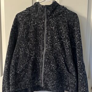 lululemon scuba oversized full zip hoodie in XL/XXL (Lined Leopard)